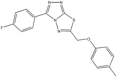 [3-(4-fluorophenyl)[1,2,4]triazolo[3,4-b][1,3,4]thiadiazol-6-yl]methyl 4-methylphenyl ether Struktur