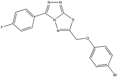 6-[(4-bromophenoxy)methyl]-3-(4-fluorophenyl)[1,2,4]triazolo[3,4-b][1,3,4]thiadiazole Struktur