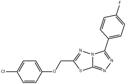 6-[(4-chlorophenoxy)methyl]-3-(4-fluorophenyl)[1,2,4]triazolo[3,4-b][1,3,4]thiadiazole Struktur