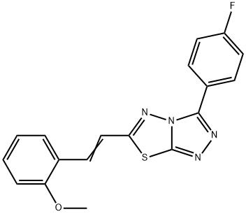 2-{2-[3-(4-fluorophenyl)[1,2,4]triazolo[3,4-b][1,3,4]thiadiazol-6-yl]vinyl}phenyl methyl ether Struktur