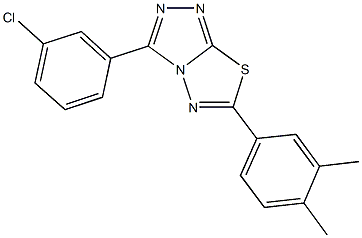 3-(3-chlorophenyl)-6-(3,4-dimethylphenyl)[1,2,4]triazolo[3,4-b][1,3,4]thiadiazole Struktur