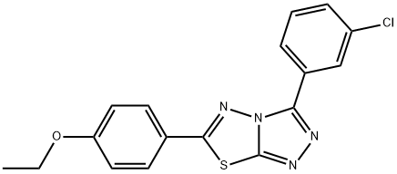 4-[3-(3-chlorophenyl)[1,2,4]triazolo[3,4-b][1,3,4]thiadiazol-6-yl]phenyl ethyl ether Struktur