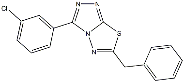 6-benzyl-3-(3-chlorophenyl)[1,2,4]triazolo[3,4-b][1,3,4]thiadiazole Struktur