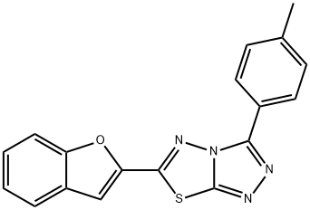 6-(1-benzofuran-2-yl)-3-(4-methylphenyl)[1,2,4]triazolo[3,4-b][1,3,4]thiadiazole Struktur