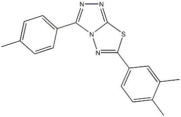 6-(3,4-dimethylphenyl)-3-(4-methylphenyl)[1,2,4]triazolo[3,4-b][1,3,4]thiadiazole Struktur