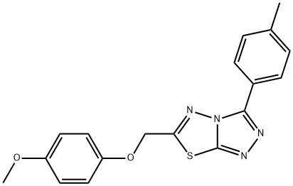 6-[(4-methoxyphenoxy)methyl]-3-(4-methylphenyl)[1,2,4]triazolo[3,4-b][1,3,4]thiadiazole Struktur