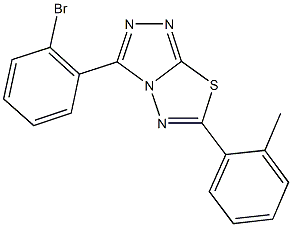 3-(2-bromophenyl)-6-(2-methylphenyl)[1,2,4]triazolo[3,4-b][1,3,4]thiadiazole Struktur