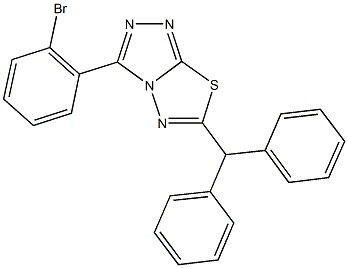 6-benzhydryl-3-(2-bromophenyl)[1,2,4]triazolo[3,4-b][1,3,4]thiadiazole Struktur