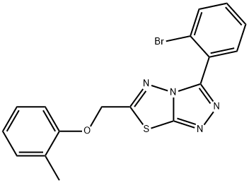 [3-(2-bromophenyl)[1,2,4]triazolo[3,4-b][1,3,4]thiadiazol-6-yl]methyl 2-methylphenyl ether Struktur