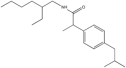 N-(2-ethylhexyl)-2-(4-isobutylphenyl)propanamide Struktur