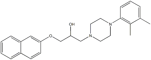 1-[4-(2,3-dimethylphenyl)-1-piperazinyl]-3-(2-naphthyloxy)-2-propanol Struktur