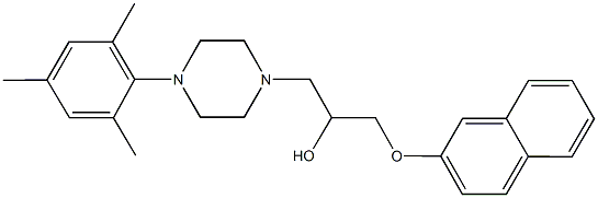 1-(4-mesityl-1-piperazinyl)-3-(2-naphthyloxy)-2-propanol Struktur