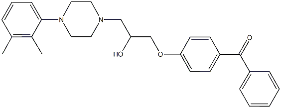 (4-{3-[4-(2,3-dimethylphenyl)-1-piperazinyl]-2-hydroxypropoxy}phenyl)(phenyl)methanone Struktur