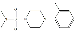 4-(2-fluorophenyl)-N,N-dimethyl-1-piperazinesulfonamide Struktur