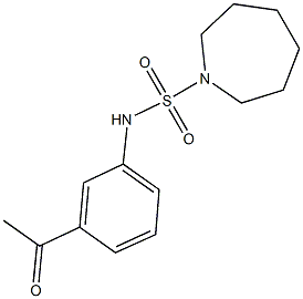 N-(3-acetylphenyl)-1-azepanesulfonamide Struktur