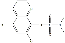 5,7-dichloro-8-quinolinyl dimethylsulfamate Struktur