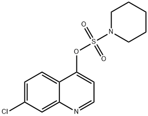 7-chloro-4-quinolinyl 1-piperidinesulfonate Struktur