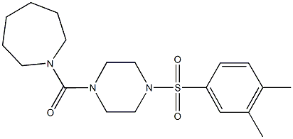 1-({4-[(3,4-dimethylphenyl)sulfonyl]-1-piperazinyl}carbonyl)azepane Struktur