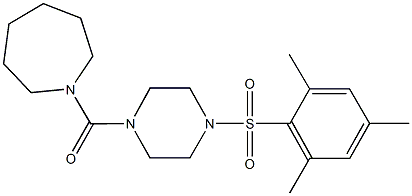 1-{[4-(mesitylsulfonyl)-1-piperazinyl]carbonyl}azepane Struktur