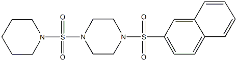 1-(2-naphthylsulfonyl)-4-(1-piperidinylsulfonyl)piperazine Struktur