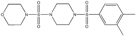 4-({4-[(3,4-dimethylphenyl)sulfonyl]-1-piperazinyl}sulfonyl)morpholine Struktur