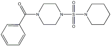 1-benzoyl-4-(1-piperidinylsulfonyl)piperazine Struktur