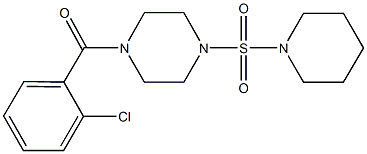 1-(2-chlorobenzoyl)-4-(1-piperidinylsulfonyl)piperazine Struktur