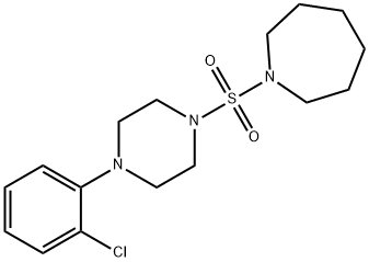 1-{[4-(2-chlorophenyl)-1-piperazinyl]sulfonyl}azepane Struktur