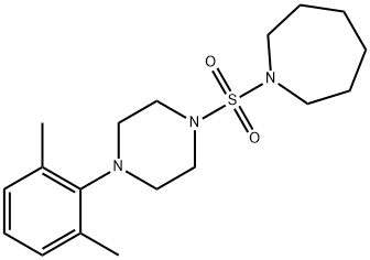 1-{[4-(2,6-dimethylphenyl)-1-piperazinyl]sulfonyl}azepane Struktur