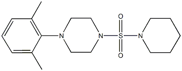 1-(2,6-dimethylphenyl)-4-(1-piperidinylsulfonyl)piperazine Struktur