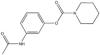 3-(acetylamino)phenyl 1-piperidinecarboxylate Struktur