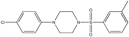 1-(4-chlorophenyl)-4-[(3-methylphenyl)sulfonyl]piperazine Struktur