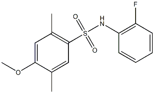 N-(2-fluorophenyl)-4-methoxy-2,5-dimethylbenzenesulfonamide Struktur