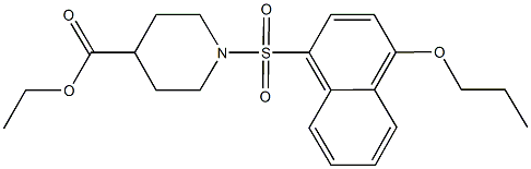 ethyl 1-[(4-propoxy-1-naphthyl)sulfonyl]-4-piperidinecarboxylate Struktur