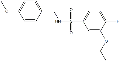 3-ethoxy-4-fluoro-N-(4-methoxybenzyl)benzenesulfonamide Struktur