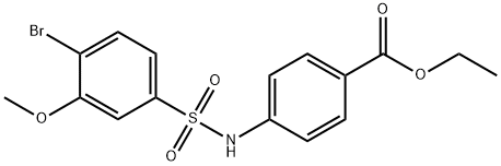 ethyl 4-{[(4-bromo-3-methoxyphenyl)sulfonyl]amino}benzoate Struktur