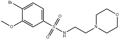 4-bromo-3-methoxy-N-[2-(4-morpholinyl)ethyl]benzenesulfonamide Struktur