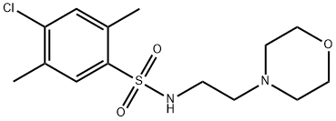 4-chloro-2,5-dimethyl-N-[2-(4-morpholinyl)ethyl]benzenesulfonamide Struktur