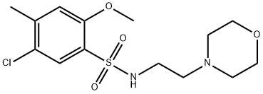 5-chloro-2-methoxy-4-methyl-N-[2-(4-morpholinyl)ethyl]benzenesulfonamide Struktur