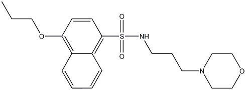 N-[3-(4-morpholinyl)propyl]-4-propoxy-1-naphthalenesulfonamide Struktur