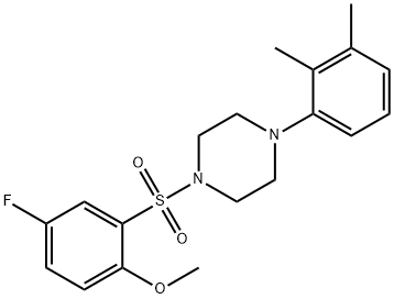 1-(2,3-dimethylphenyl)-4-[(5-fluoro-2-methoxyphenyl)sulfonyl]piperazine Struktur