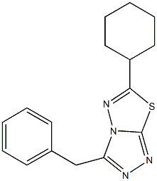 3-benzyl-6-cyclohexyl[1,2,4]triazolo[3,4-b][1,3,4]thiadiazole Struktur