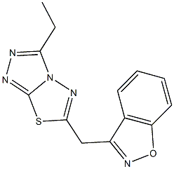 3-[(3-ethyl[1,2,4]triazolo[3,4-b][1,3,4]thiadiazol-6-yl)methyl]-1,2-benzisoxazole Struktur