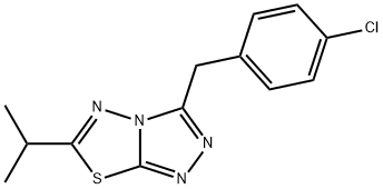 3-(4-chlorobenzyl)-6-isopropyl[1,2,4]triazolo[3,4-b][1,3,4]thiadiazole Struktur