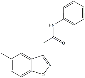 2-(5-methyl-1,2-benzisoxazol-3-yl)-N-phenylacetamide Struktur