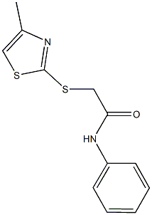 2-[(4-methyl-1,3-thiazol-2-yl)sulfanyl]-N-phenylacetamide Struktur