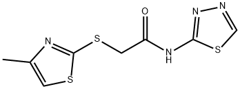 2-[(4-methyl-1,3-thiazol-2-yl)sulfanyl]-N-(1,3,4-thiadiazol-2-yl)acetamide Struktur