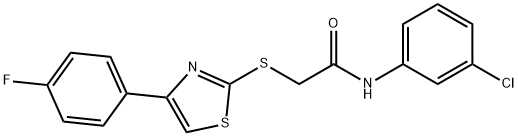 N-(3-chlorophenyl)-2-{[4-(4-fluorophenyl)-1,3-thiazol-2-yl]sulfanyl}acetamide Struktur