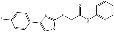 2-{[4-(4-fluorophenyl)-1,3-thiazol-2-yl]sulfanyl}-N-(2-pyridinyl)acetamide Struktur