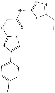 N-(5-ethyl-1,3,4-thiadiazol-2-yl)-2-{[4-(4-fluorophenyl)-1,3-thiazol-2-yl]sulfanyl}acetamide Struktur